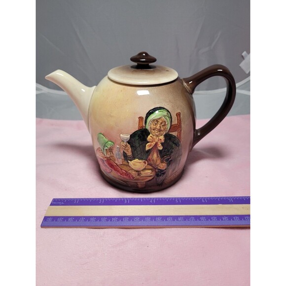 Very RareDickens Sairey Gamp Relief TeapotRoyalDoulton D5833
